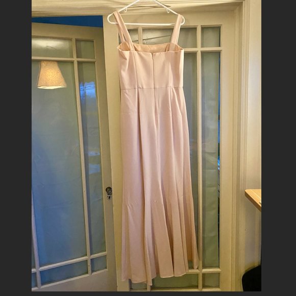 Cleo Amsale Bridesmaid Dress Blush Sz 8 or Sz 6 - Picture 2 of 6
